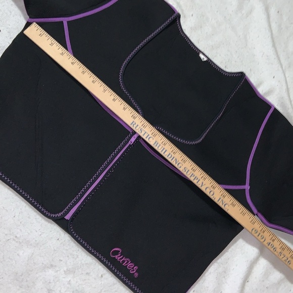 CURVES SHAPER SHORTS & TOP NEOPRENE SWEAT workout body definition high waist 2X - Picture 14 of 16